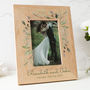 Personalised Wedding Name And Date Oak Photo Frame, thumbnail 3 of 5