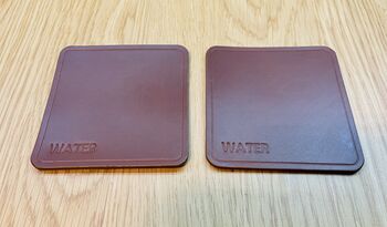 Personalised Leather Coaster, Conker Brown, 9 of 11