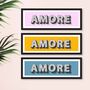 Framed Amore Typography Print, thumbnail 4 of 10
