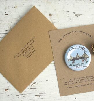 Tipi/Festival Wedding Save The Date Magnet, 2 of 2