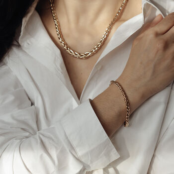 Eternal Luxe Gold Plated Interwoven Majesty Bracelet, 4 of 6