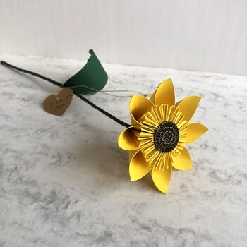 Origami Sunflower Keepsake Gift, 3 of 7
