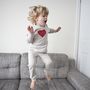 Childrens Organic Pyjama Heart Print, thumbnail 1 of 5