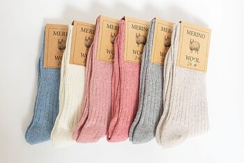 Women's Merino Socks, 100% Merino Wool, Soft And Warm, 2 of 9