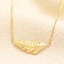 Stainless Steel Feather Pendant Necklace, thumbnail 1 of 2