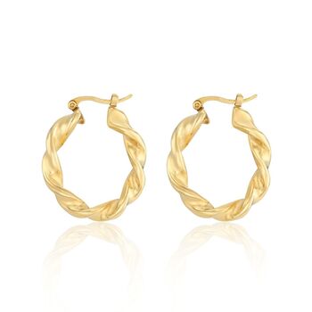 18 K Gold Plated Brooklyn Hoops, 4 of 7