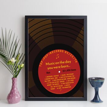 Personalised Music Print For Mum Lp Label Gift For Her, 10 of 12