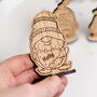 Personalised Wooden Gonk Christmas Place Names, thumbnail 3 of 5