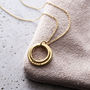 Personalised Two Ring Family Names Necklace, thumbnail 3 of 11