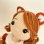 Handmade Crochet Fox Doll For Kids, thumbnail 9 of 10