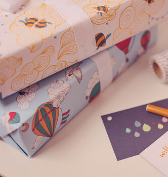 Luxury Wrapping Paper 'Up And Away' Print, 7 of 7