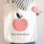 Personalised Teacher Apple Tote Bag, thumbnail 1 of 5
