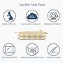 Cube Yellow Water Resistant Garden Cushion Seat Pads, thumbnail 6 of 7