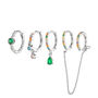 Anna Silver Rainbow Huggie Earring Stacker Set, thumbnail 1 of 2