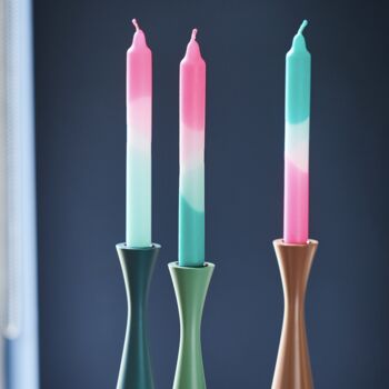 Neon Dip Dyed Dining Candles, 5 of 12