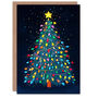 Tree Decorated Colourful Baubles Xmas Christmas Card, thumbnail 1 of 4