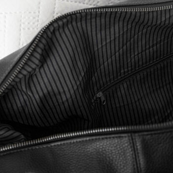 Monogrammed Vegan Leather Weekender Holdall, 9 of 9