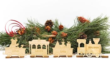 Family Train Personalised Christmas Tree Decoration, 2 of 7