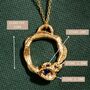 Large Blue Sapphire And Gold Vermeil Plated Necklace, thumbnail 5 of 6