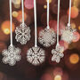 Mini Clear Snowflake Christmas Decorations, thumbnail 1 of 4