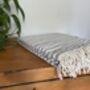 Grey Striped Design Cotton Bedspread, thumbnail 1 of 10