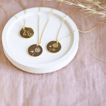 Personalised Birth Flower Necklace, 8 of 12