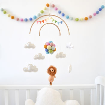 Lion Flying With Balloons Nursery Mobile, 2 of 12