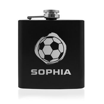 Personalised Football Hip Flask, 3 of 4