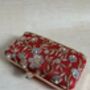 Red Embroidered Rectangular Clutch Bag, thumbnail 5 of 11