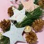 Handmade Terrazzo Stars Christmas Ornaments Set, thumbnail 2 of 2