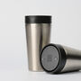 Circular And Co Travel Mug Made From Recycled Stainless Steel 12oz Uncoated Black, thumbnail 8 of 8