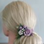 Lilac And White Flower Hair Comb, thumbnail 3 of 6