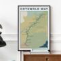 Cotswold Way Map Art – Cotswolds Art Print, thumbnail 3 of 10