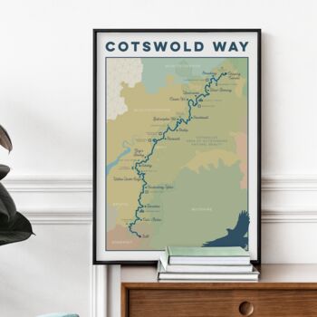 Cotswold Way Map Art – Cotswolds Art Print, 3 of 10