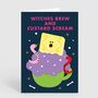 Spooky Halloween Witches Brew Biscuit Birthday Card, thumbnail 2 of 2