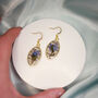 Book Lover Forget Me Not Gold Plated Earrings, thumbnail 10 of 10