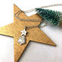 Christmas Tree And Initial Star Topper Necklace, thumbnail 7 of 9