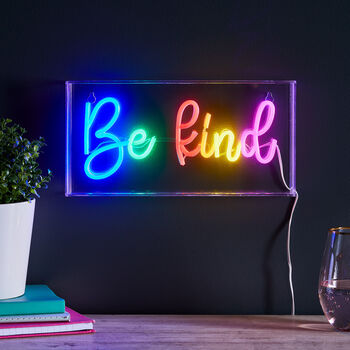 Be Kind Neon Box Light