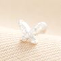Sterling Silver Crystal Butterfly Piercing Earring, thumbnail 2 of 7