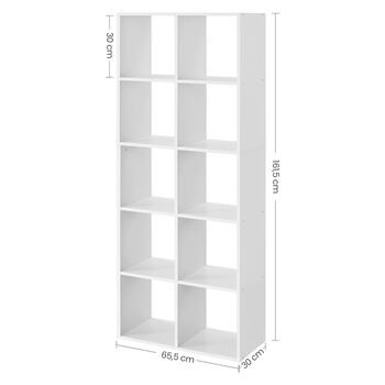 Bookcase Divider Shelf Storage Unit Scandinavian Style, 2 of 6