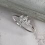 Sterling Silver Marquise Trio Ring Cubic Zirconia, thumbnail 6 of 7