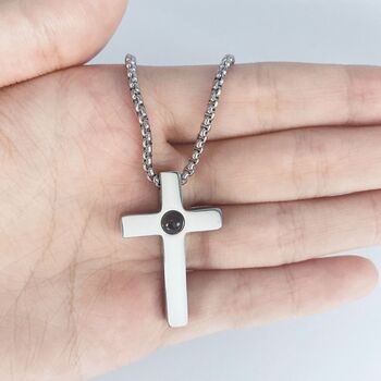 Personalised Projection Photo Jewellery Cross Pendant, 3 of 6