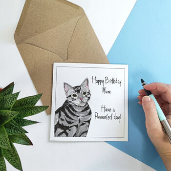 Personalised Cat Birthday Card, 5 of 6