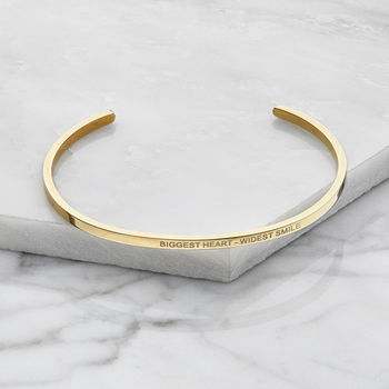 Men's Silver Or Gold Thin Personalised Engraved Bangle, 5 of 9