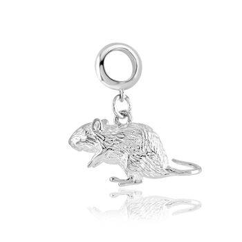 Gerbil Charm Sterling Silver, 3 of 12