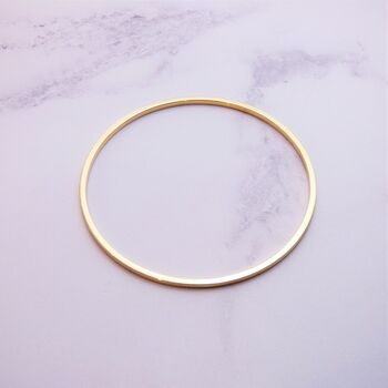 9ct Yellow Gold Solid Bangle, 2 of 2