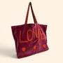 Love Velvet Embroidered Tote Bag | Various Colours Available, thumbnail 9 of 12