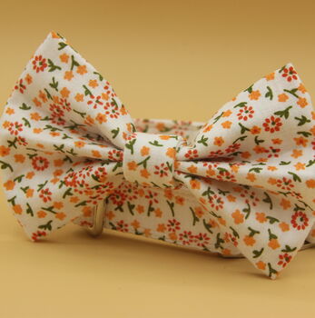 Orange Daisy Dog Bow Tie, 2 of 11