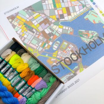 Stockholm City Map Tapestry Kit, 3 of 5