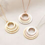 Sterling Silver Triple Eternal Ring Pendant Personalised Necklace, thumbnail 3 of 11